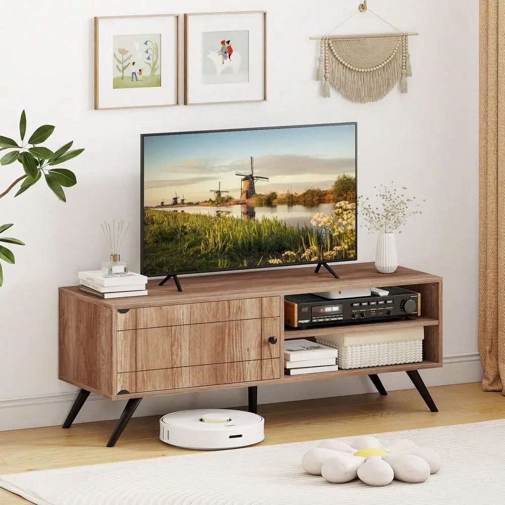 Stand For TVs To 55 Mid Century Entertainment Center W Storage Cabinet
Stand For TVs To 55 Mid Century Entertainment Center W Storage Cabinet