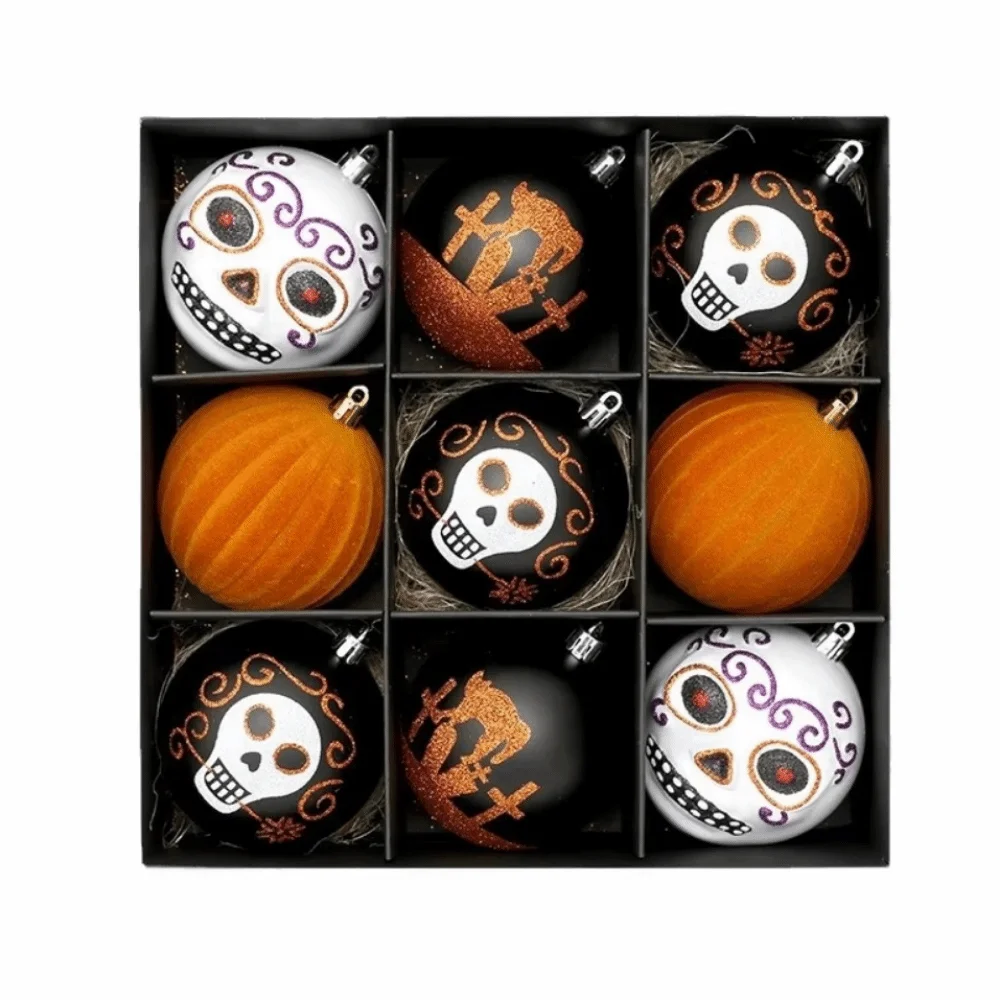 9Pcs/Set Creative Halloween Decoration Pendant 8cm Plastic Tree Pendant Ornament Durable Round Halloween Hanging Ball Pendant
9Pcs/Set Creative Halloween Decoration Pendant 8cm Plastic Tree Pendant Ornament Durable Round Halloween Hanging Ball Pendant