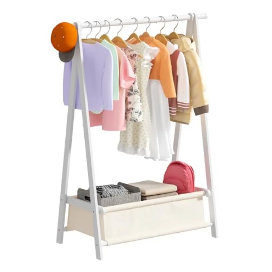 Dress Up Rack - Clothing Rack with Storage Box, Dress Up Storage, Small Foldable Bamboo Garment Stand with Hanging Rods, Dress
Dress Up Rack - Clothing Rack with Storage Box, Dress Up Storage, Small Foldable Bamboo Garment Stand with Hanging Rods, Dress