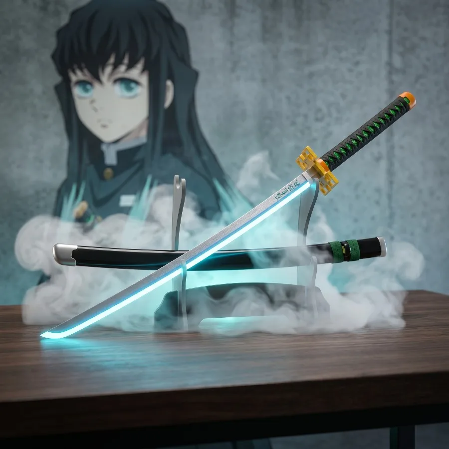 40inch Vapor Demon Slayer Katana Muichirou Light Up Mist Sword Anime Cosplay Real Japanese Katana Original Samurai Sabre Gift
40inch Vapor Demon Slayer Katana Muichirou Light Up Mist Sword Anime Cosplay Real Japanese Katana Original Samurai Sabre Gift