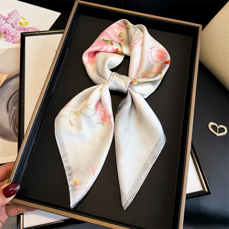Silk Scarf Hijab Woman Shawl Wraps Bandana Headband Hair Bands Handkerchief Luxury Brands Foulards Femme Kerchief Headbands
Silk Scarf Hijab Woman Shawl Wraps Bandana Headband Hair Bands Handkerchief Luxury Brands Foulards Femme Kerchief Headbands