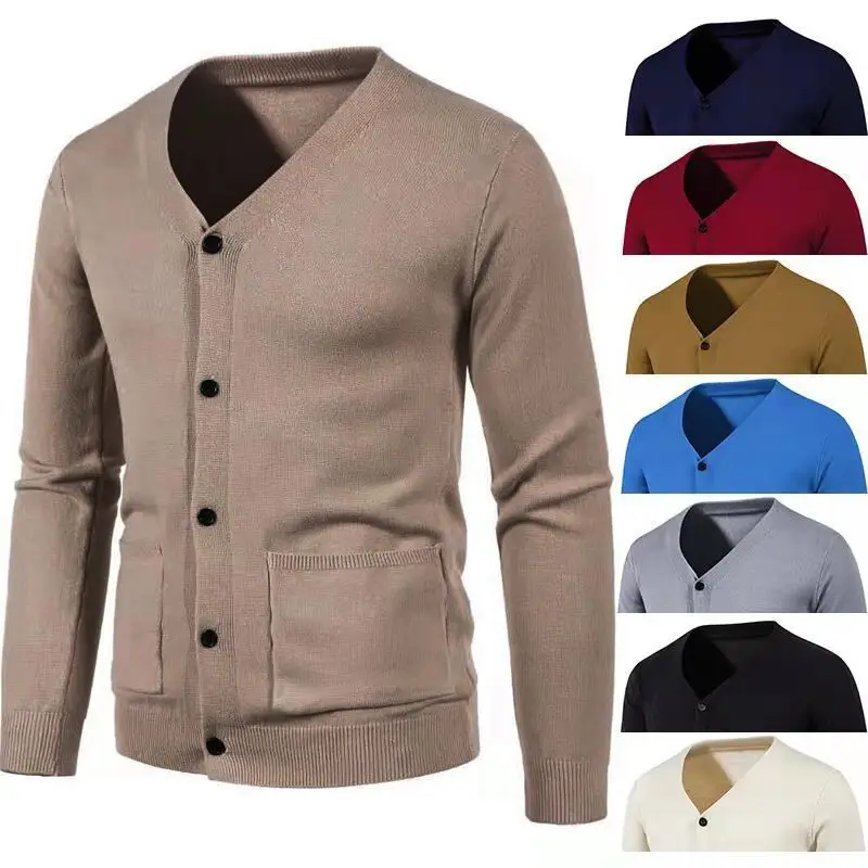 2023 Autumn/Winter New Men's Solid Color Business Casual Sweater Cardigan Knit 2023 Men's Middle Age Outwear
2023 Autumn/Winter New Men's Solid Color Business Casual Sweater Cardigan Knit 2023 Men's Middle Age Outwear