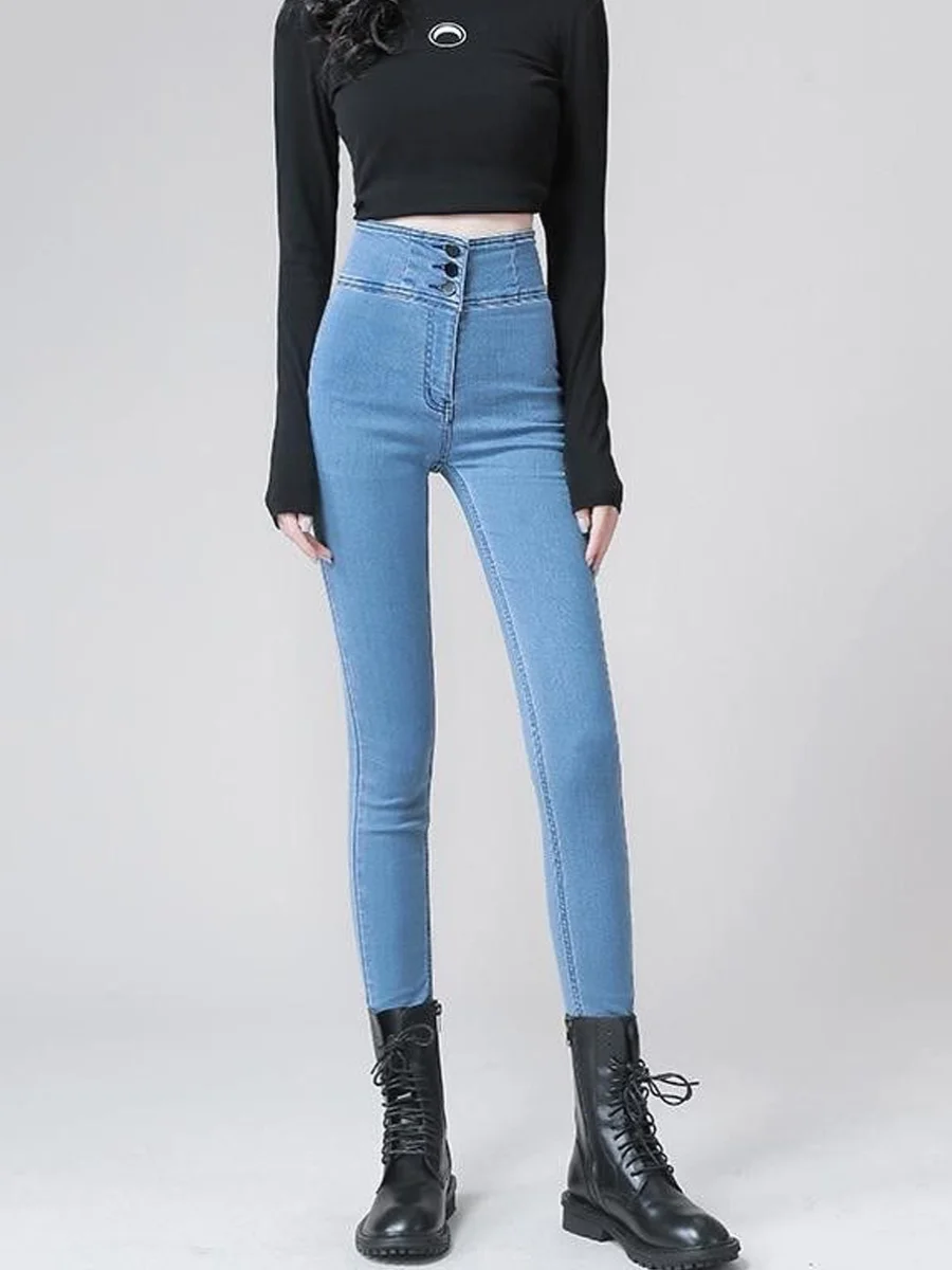 High Waist Elastic Women's Jeans Summer New Korean Style Slim Fit Casual Long Pants Cotton Stretch Denim Nine Points Pencil P...
High Waist Elastic Women's Jeans Summer New Korean Style Slim Fit Casual Long Pants Cotton Stretch Denim Nine Points Pencil P...