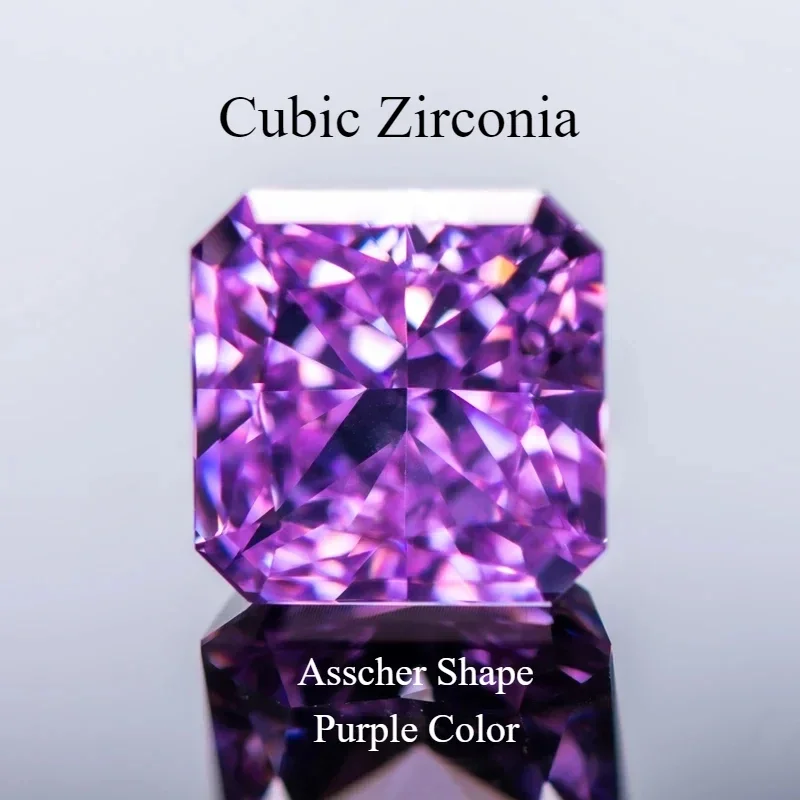 Cubic Zirconia Asscher Shape Purple Color 5A Grade 4k Crushed Ice Cut Charm Beads for DIY Jewelry Making Necklace Ring Materials
Cubic Zirconia Asscher Shape Purple Color 5A Grade 4k Crushed Ice Cut Charm Beads for DIY Jewelry Making Necklace Ring Materials
