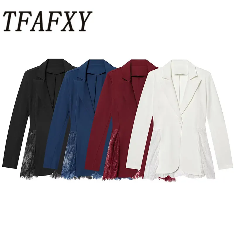 TFAFXY 2026 Весенний шикарный блейзер с кружевным подолом, женский приталенный блейзер на пуговицах в уличном стиле, новый модный праздничный блейзер для женщин
TFAFXY 2026 Весенний шикарный блейзер с кружевным подолом, женский приталенный блейзер на пуговицах в уличном стиле, новый модный праздничный блейзер для женщин