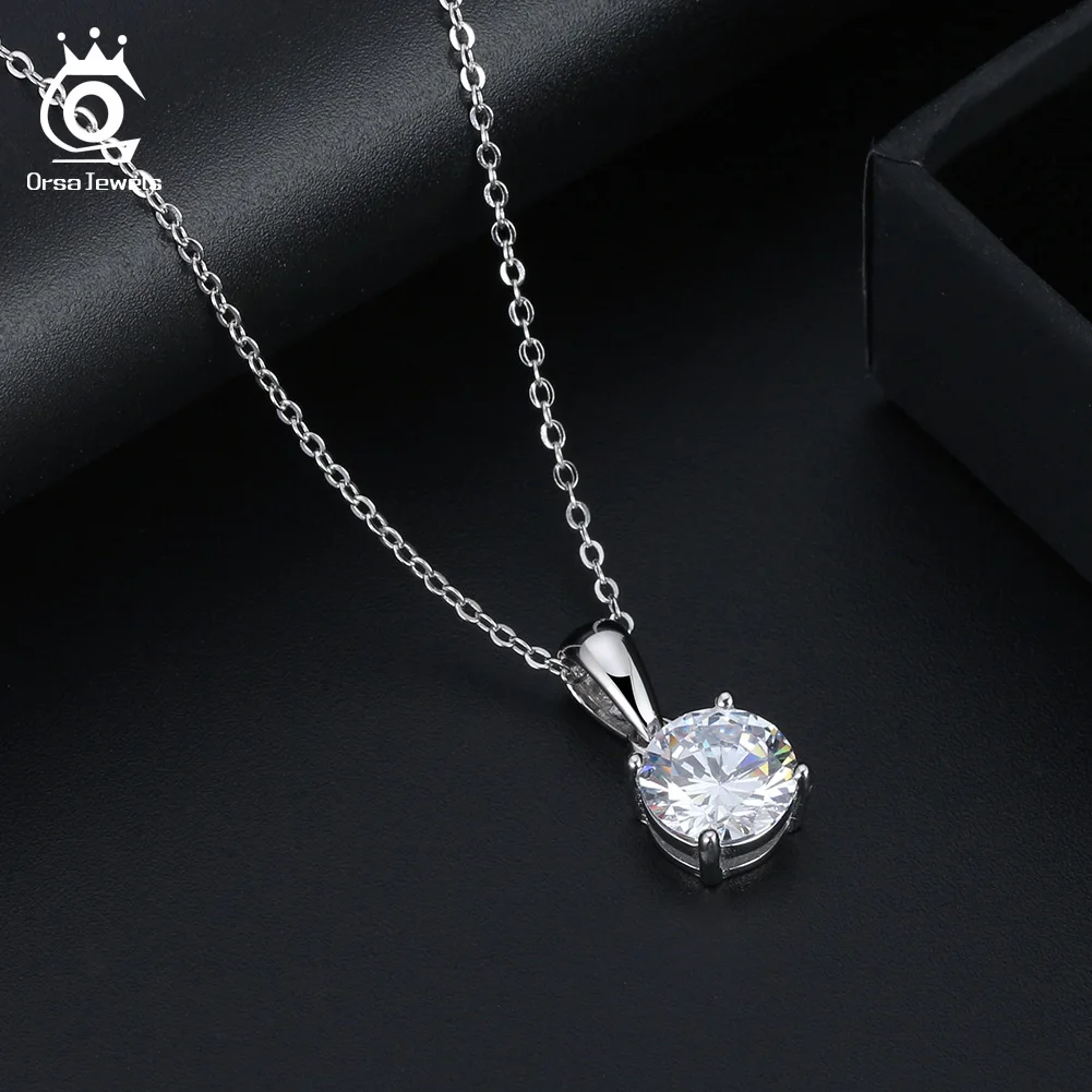 ORSA JEWELS Colors Round Zircon Pendant Necklace 925 Sterling Silver Chain for Women Girls Birthstone Choker Chain Jewelry SN118
ORSA JEWELS Colors Round Zircon Pendant Necklace 925 Sterling Silver Chain for Women Girls Birthstone Choker Chain Jewelry SN118