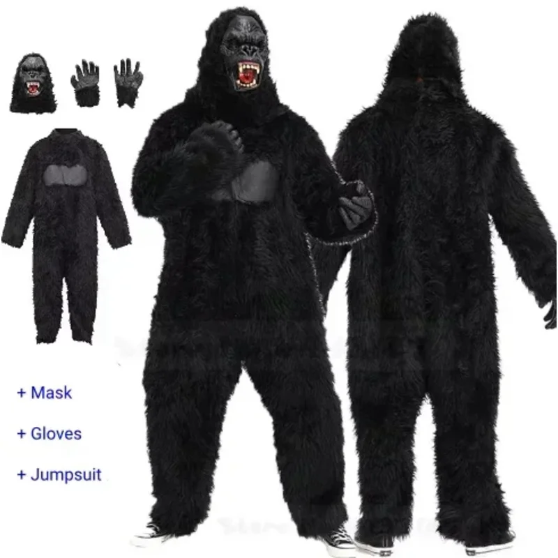 Halloween Cosplay Costume Adult Kids Chimpanzees Gorilla King Kong Plush Jumpsuit Mask Gloves Party Stage Performance Suit
Halloween Cosplay Costume Adult Kids Chimpanzees Gorilla King Kong Plush Jumpsuit Mask Gloves Party Stage Performance Suit