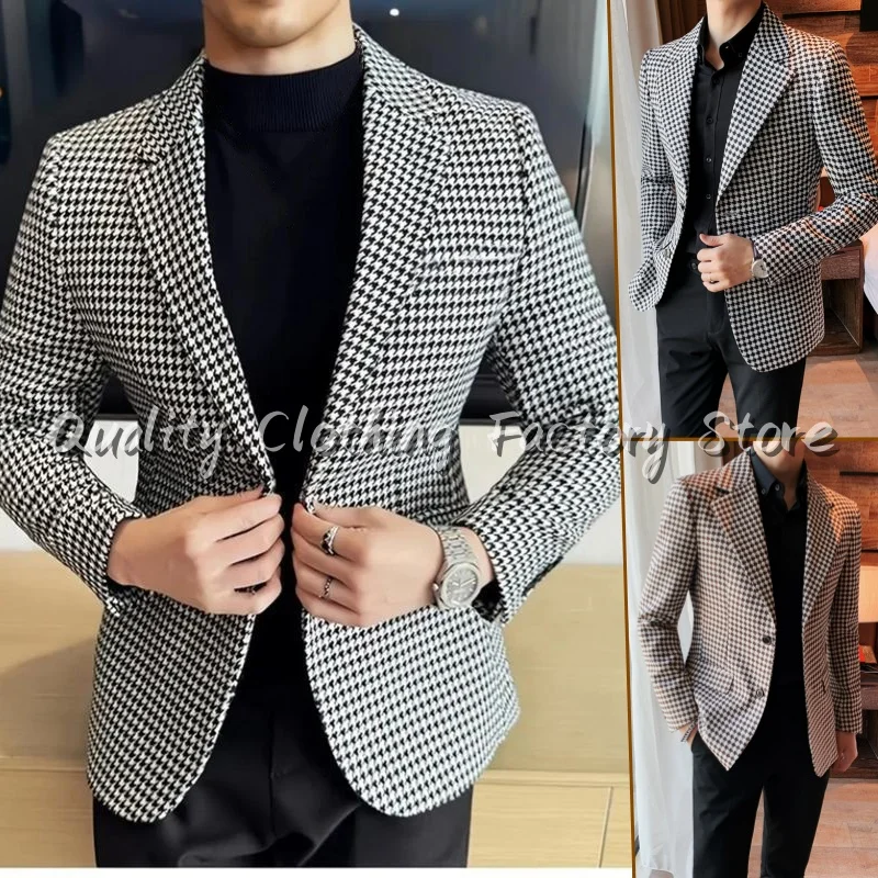 XS-6XL Plaid Mens Suit Jacket Autumn Winter Black and White Brown Checkered Casual Blazer Fashion Business Boutique Men Clothing
XS-6XL Plaid Mens Suit Jacket Autumn Winter Black and White Brown Checkered Casual Blazer Fashion Business Boutique Men Clothing