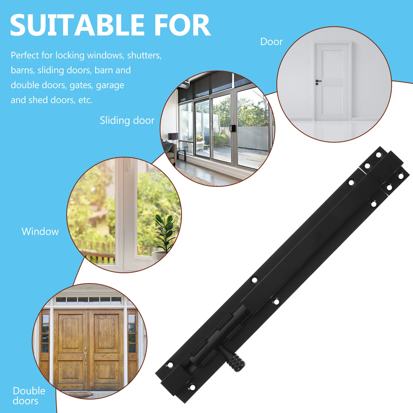 Adjustable Replacement Anti-theft Bolt for Door Security Heavy Duty Latch Sliding Lock Bolt Rustproof Durable Kitchen Toilet Use
Adjustable Replacement Anti-theft Bolt for Door Security Heavy Duty Latch Sliding Lock Bolt Rustproof Durable Kitchen Toilet Use