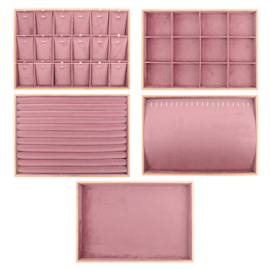 Поднос-органайзер для украшений с бамбуковой и деревянной рамкой, розовой бархатной подкладкой и сетчатым узором, для колец, кулонов, ожерелий, пустой поднос для хранения ювелирных изделий
Поднос-органайзер для украшений с бамбуковой и деревянной рамкой, розовой бархатной подкладкой и сетчатым узором, для колец, кулонов, ожерелий, пустой поднос для хранения ювелирных изделий