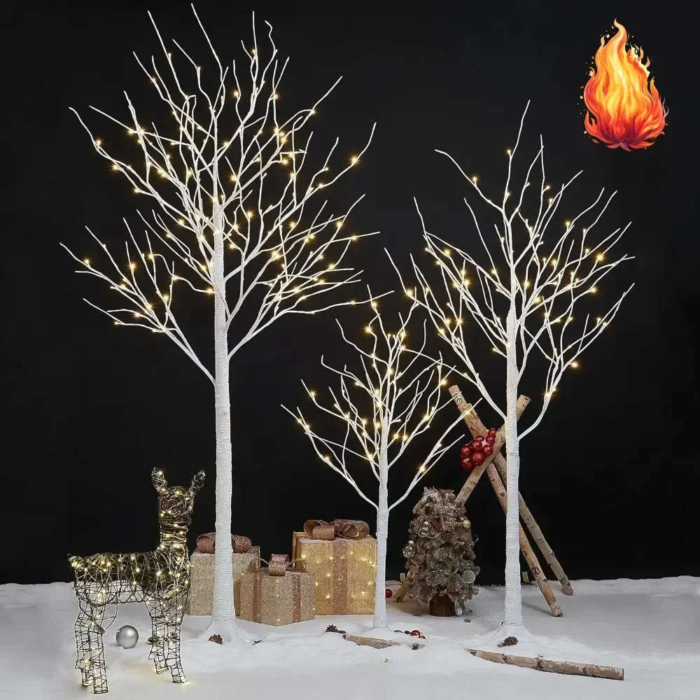 Set of 3 Lighted Birch Tree 4FT 6FT and 8FT LED Artificial Tree for Decoration Inside and Outside, Home Patio Wedding Festival
Set of 3 Lighted Birch Tree 4FT 6FT and 8FT LED Artificial Tree for Decoration Inside and Outside, Home Patio Wedding Festival