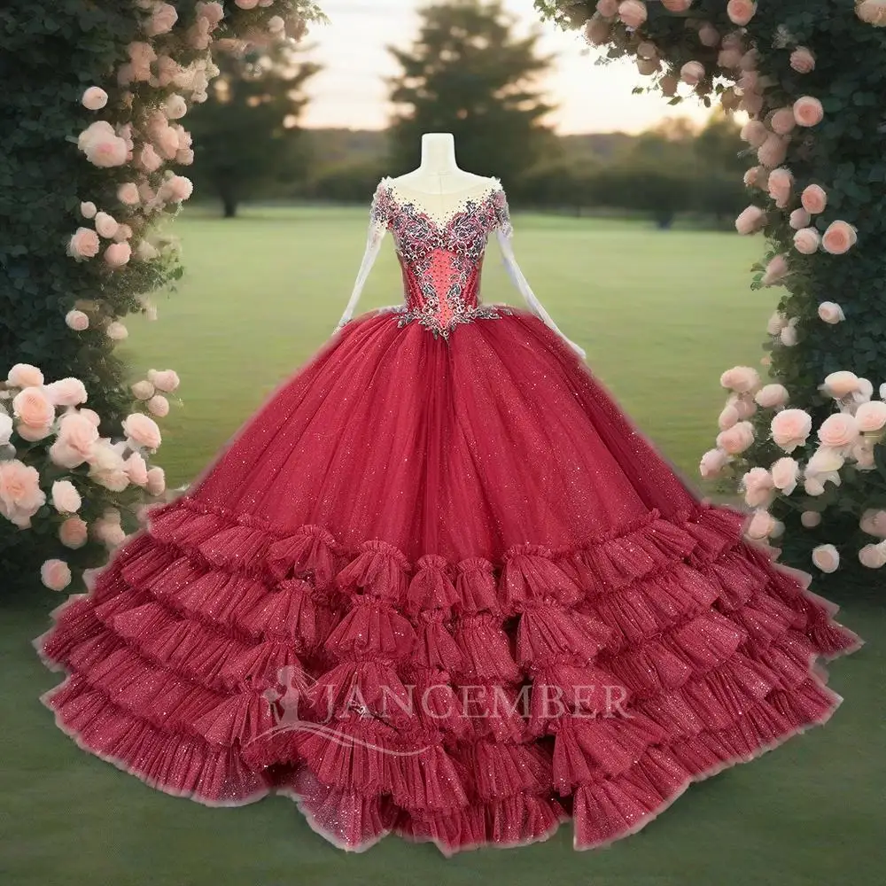 Красное бальное платье с длинными рукавами, платья Quinceanera, платья de 15, quinceañera, винтажные аппликации, вечерние платья принцессы по индивидуальному заказу, DY1285
Красное бальное платье с длинными рукавами, платья Quinceanera, платья de 15, quinceañera, винтажные аппликации, вечерние платья принцессы по индивидуальному заказу, DY1285