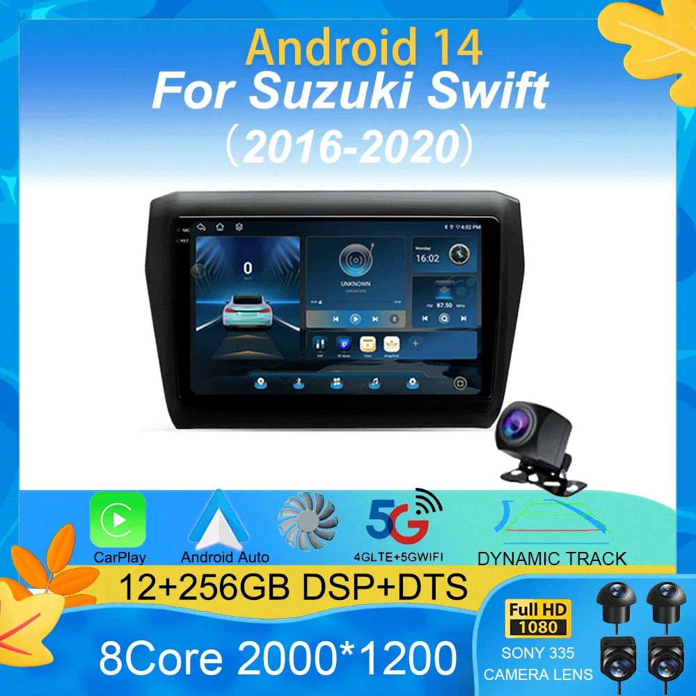 Android 14 Carplay Auto 2K экран мультимедийный плеер для Suzuki Swift 2016-2020 автомобильный радиоприемник авторадио GPS стерео 2din головное устройство
Android 14 Carplay Auto 2K экран мультимедийный плеер для Suzuki Swift 2016-2020 автомобильный радиоприемник авторадио GPS стерео 2din головное устройство