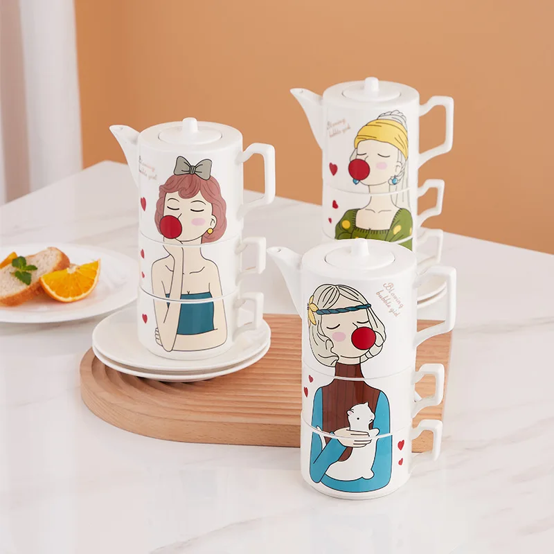 Ceramic Tea Pot with 2 Tea Cups Set, Hand-painted Porcelain Teapot Set for Coffee Latte Milk Tea Flower and Fruit Tea
Ceramic Tea Pot with 2 Tea Cups Set, Hand-painted Porcelain Teapot Set for Coffee Latte Milk Tea Flower and Fruit Tea