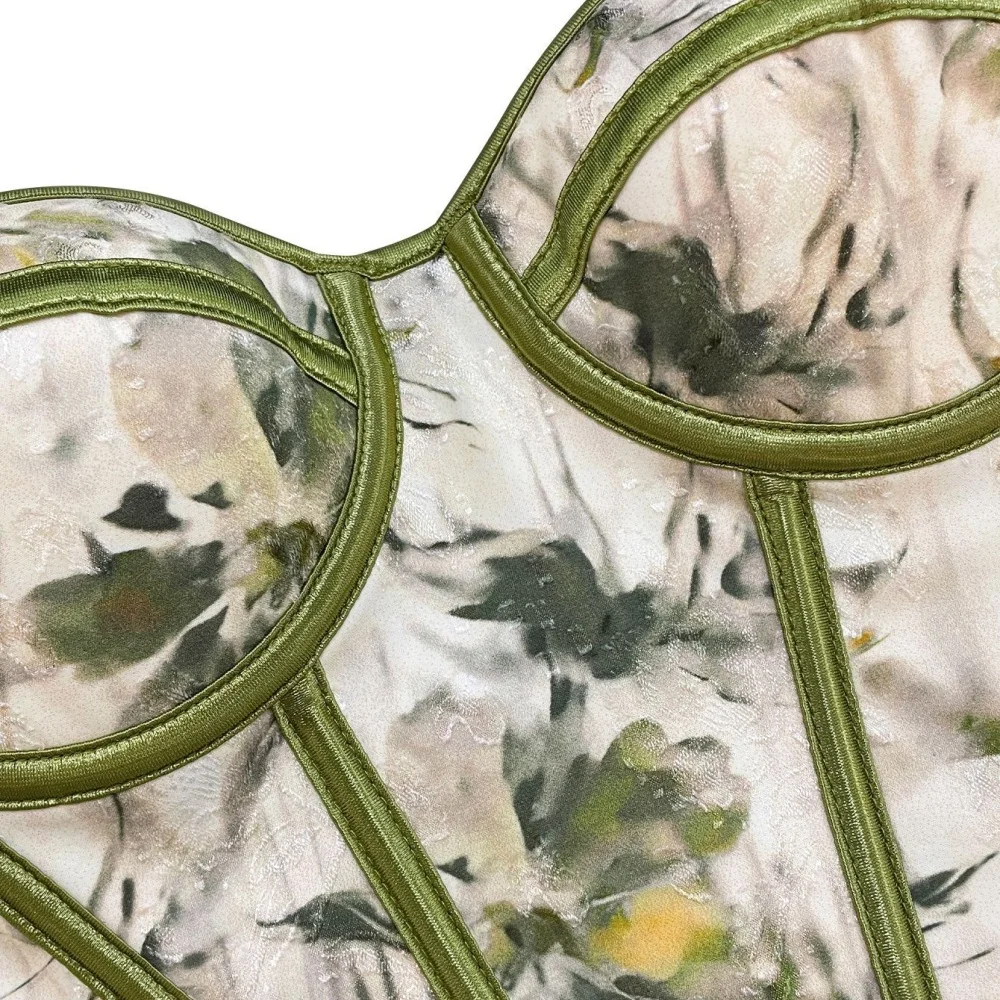 Fashion Retro Print Overbust Corset Crop Tops Bra Cup Push Up Sexy Strapless Slimming Shaper Lace Up Boned Bodice
Fashion Retro Print Overbust Corset Crop Tops Bra Cup Push Up Sexy Strapless Slimming Shaper Lace Up Boned Bodice