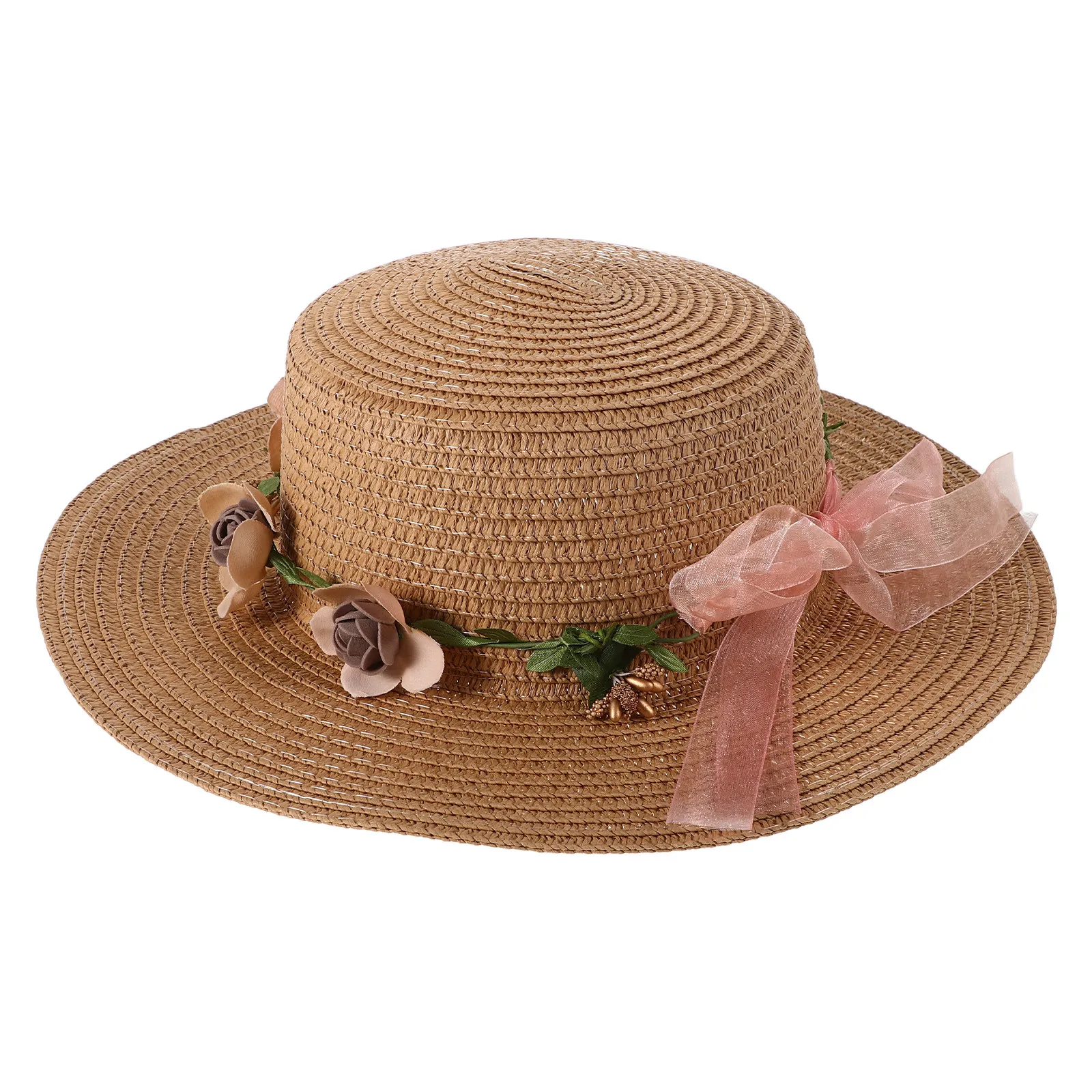 Ladies Summer Sun Hat Women Flat Top Wide Brim Fashionable Floral Wreath Design Comfortable Breathable Outdoor Travel Hat
Ladies Summer Sun Hat Women Flat Top Wide Brim Fashionable Floral Wreath Design Comfortable Breathable Outdoor Travel Hat