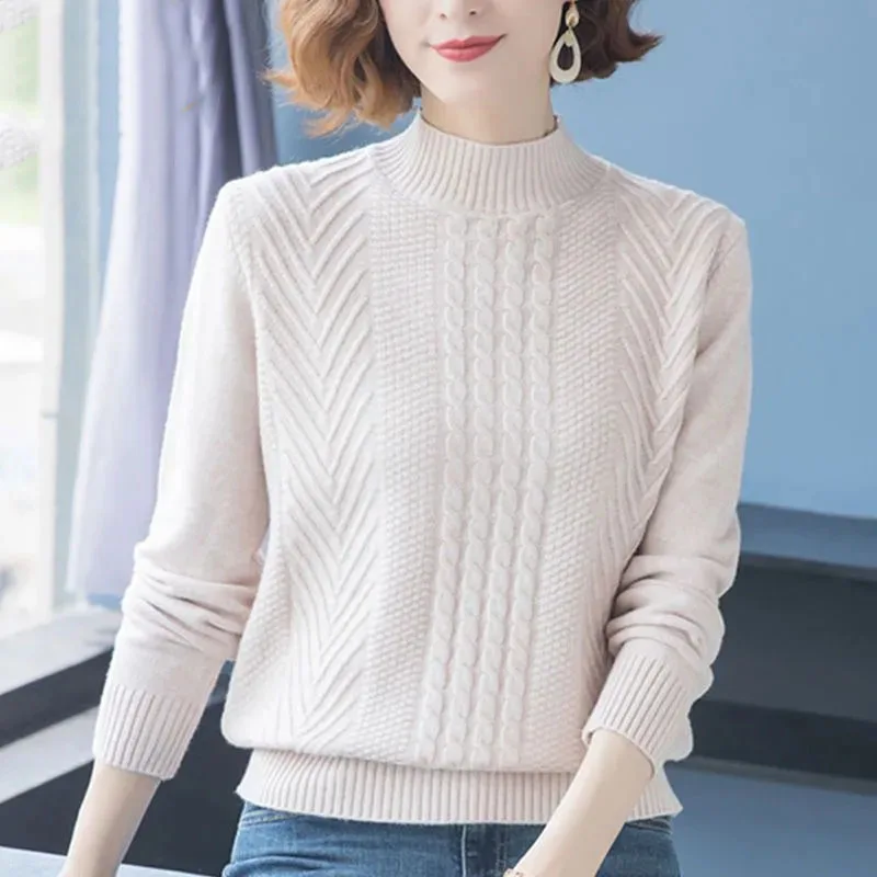NEW Autumn Winter Half Turtleneck Wool Sweater Women Fashion Twists Short Knitted Pullovers Casual Thick Warm Jumper Feminina
NEW Autumn Winter Half Turtleneck Wool Sweater Women Fashion Twists Short Knitted Pullovers Casual Thick Warm Jumper Feminina