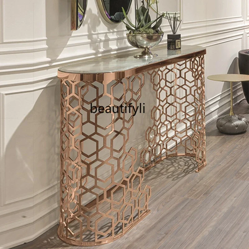 Marble Xuangantai light luxury villa aisle against the wall small strip case sofa back several case partition8578
Marble Xuangantai light luxury villa aisle against the wall small strip case sofa back several case partition8578