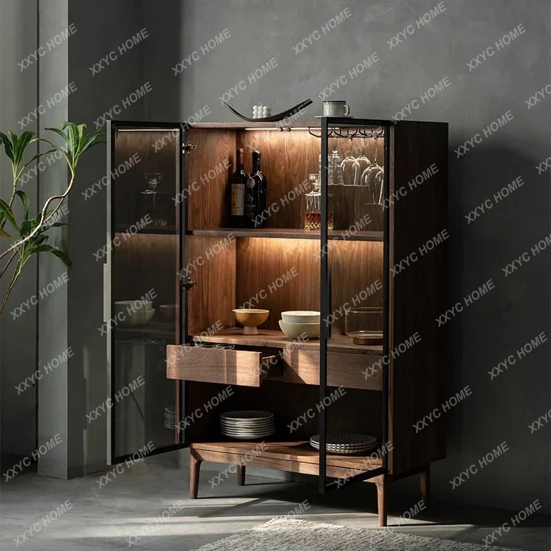 FG11Black Walnut Solid Wood Storage Display Cabinet Living Room Wall Glass Log Sideboard Cabinet
FG11Black Walnut Solid Wood Storage Display Cabinet Living Room Wall Glass Log Sideboard Cabinet