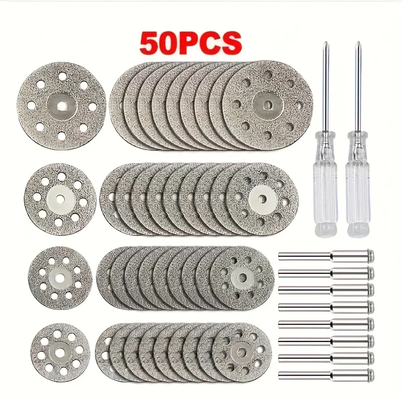50-piece diamond cutting disc set, suitable for stone, ceramic, resin, metal and other DIY crafts
50-piece diamond cutting disc set, suitable for stone, ceramic, resin, metal and other DIY crafts