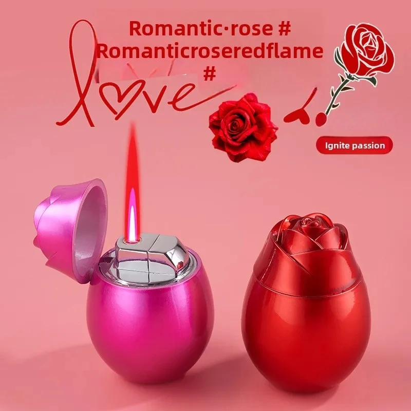 New Mini Rose Inflatable Lighter Windproof Spray Red Flame Butane Gas High Beauty Lighter Romantic Gift Small Gift Igniter
New Mini Rose Inflatable Lighter Windproof Spray Red Flame Butane Gas High Beauty Lighter Romantic Gift Small Gift Igniter