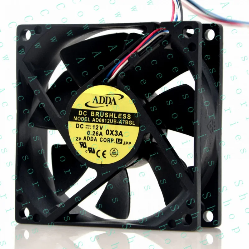 PP+ 1pc Axial fan DC12V 0.26A 80*80*25mm 4-wire AD0812UB-A7BGL
PP+ 1pc Axial fan DC12V 0.26A 80*80*25mm 4-wire AD0812UB-A7BGL