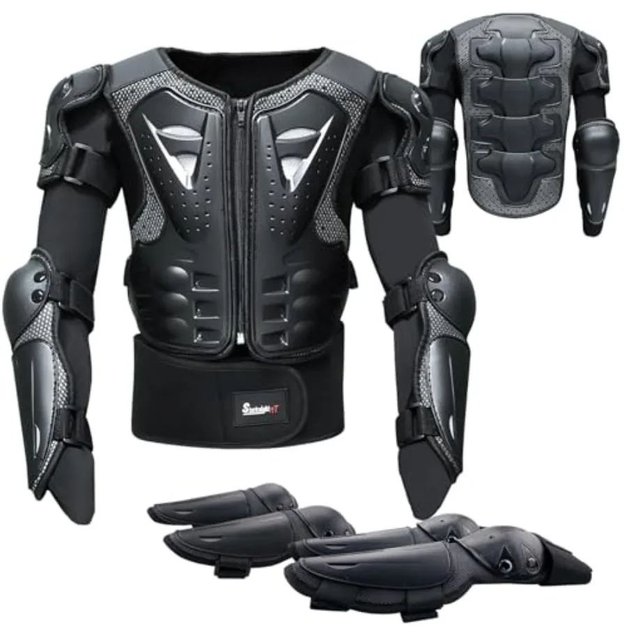 Full Body Motorcycle Armor Suit EVA Youth Dirt Bike Gear with Chest Protector, Knee and Elbow Pads, Adjustable Impact Resistant
Full Body Motorcycle Armor Suit EVA Youth Dirt Bike Gear with Chest Protector, Knee and Elbow Pads, Adjustable Impact Resistant