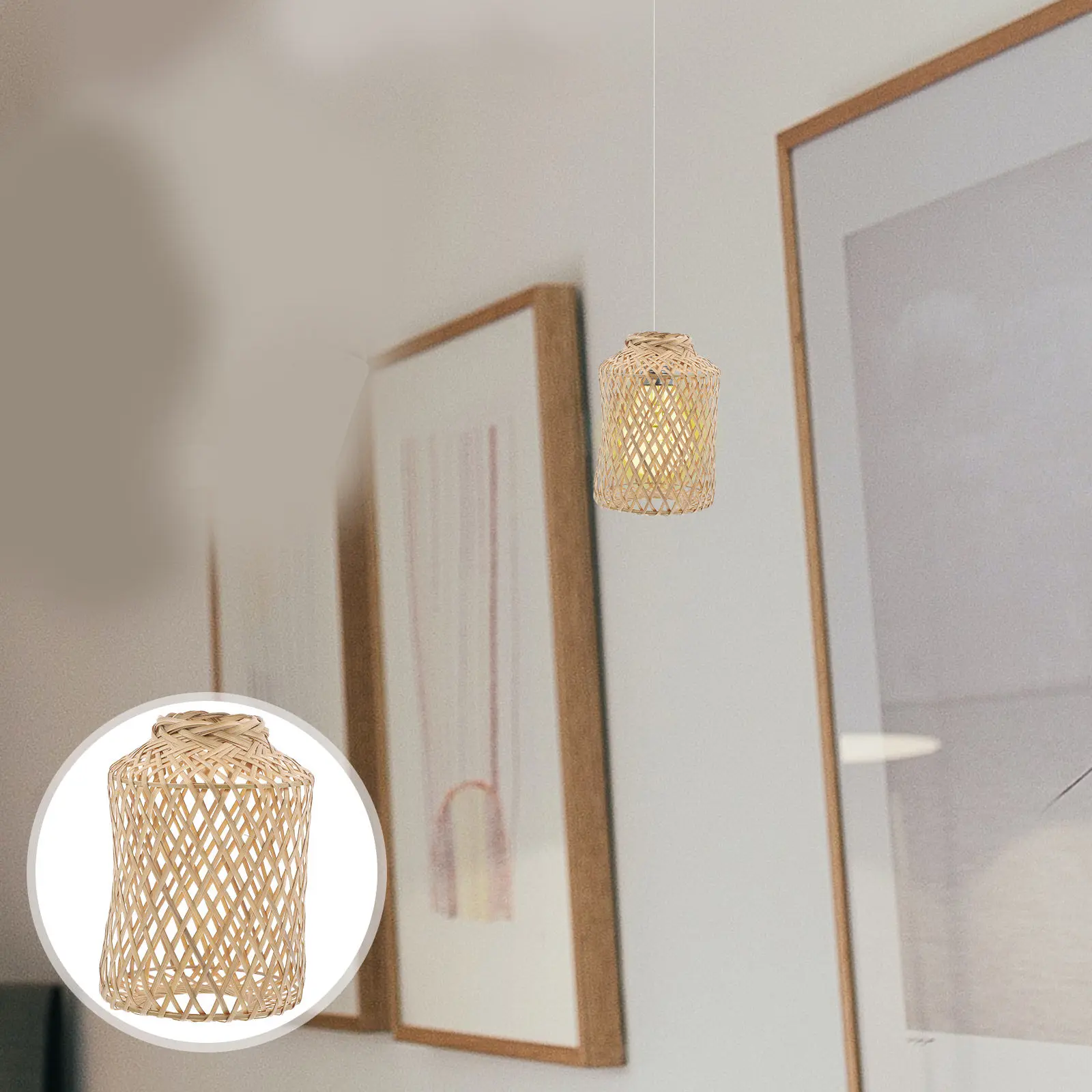 Бамбуковый абажур, плетеный подвесной светильник, компактный, легкий, простой в установке, для украшения дома, ресторана, комнаты
Бамбуковый абажур, плетеный подвесной светильник, компактный, легкий, простой в установке, для украшения дома, ресторана, комнаты