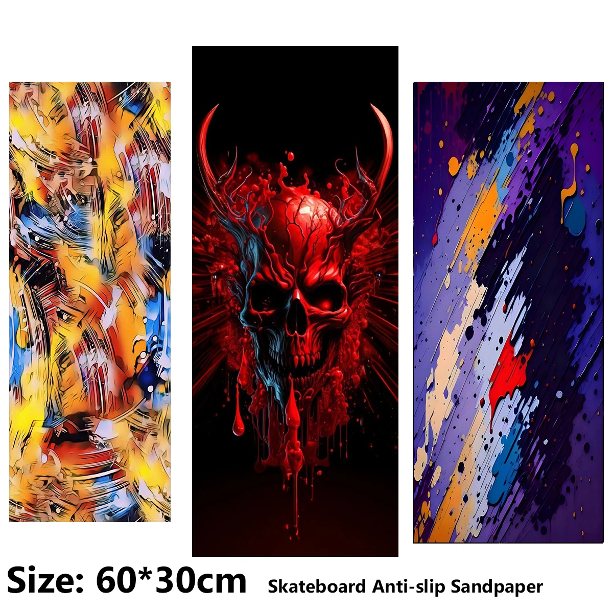 Electric Scooter Anti-slip Sticker Sandpaper Skateboard GripTape Sheet 60*30cm Blood-colored Skull Graffiti Pattern
Electric Scooter Anti-slip Sticker Sandpaper Skateboard GripTape Sheet 60*30cm Blood-colored Skull Graffiti Pattern