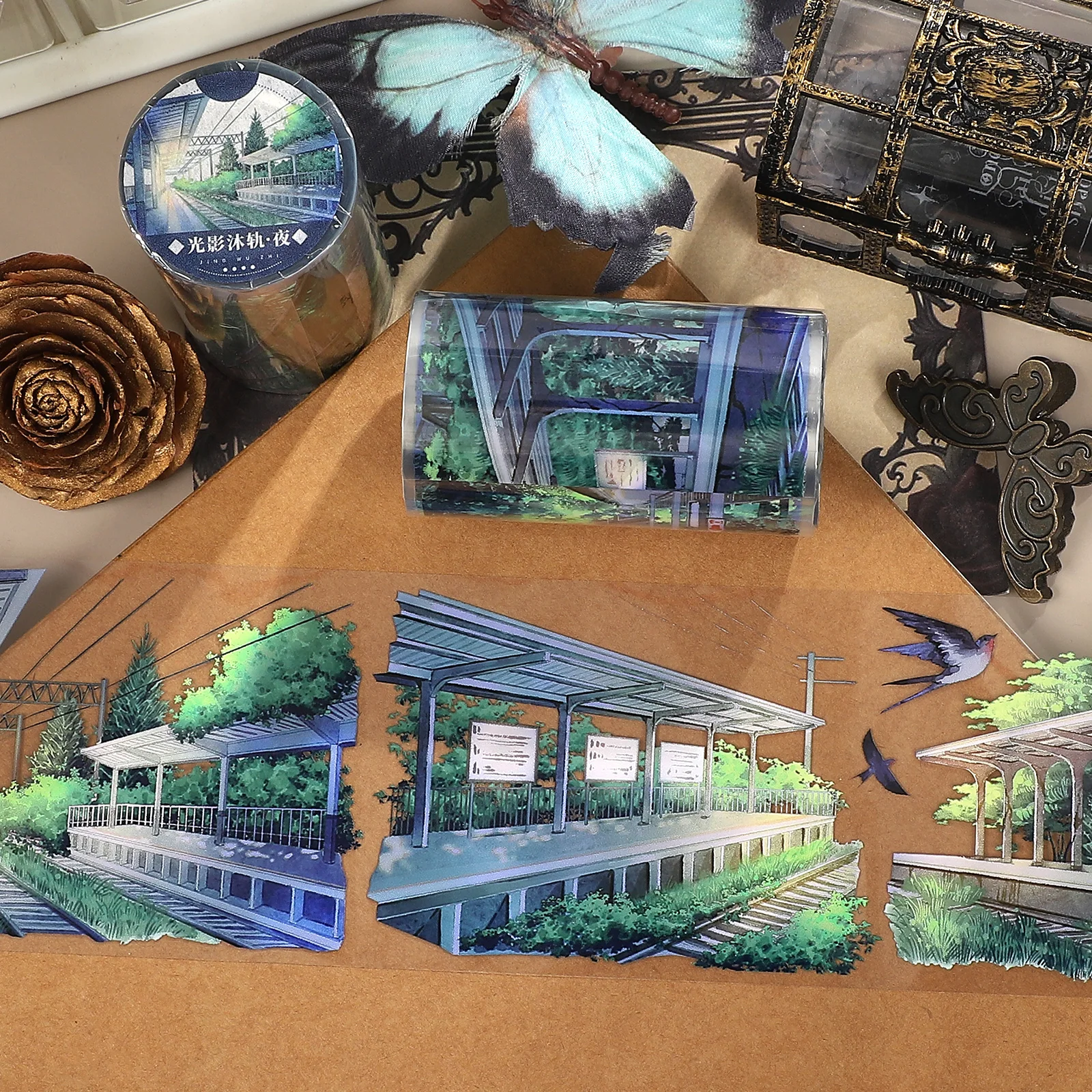 70 мм * 5 м винтажная лента для светлых и теней, растительный пейзаж, ПЭТ-лента, креативный материал для журнала «сделай сам», канцелярские принадлежности для коллажа, скрапбукинга
70 мм * 5 м винтажная лента для светлых и теней, растительный пейзаж, ПЭТ-лента, креативный материал для журнала «сделай сам», канцелярские принадлежности для коллажа, скрапбукинга