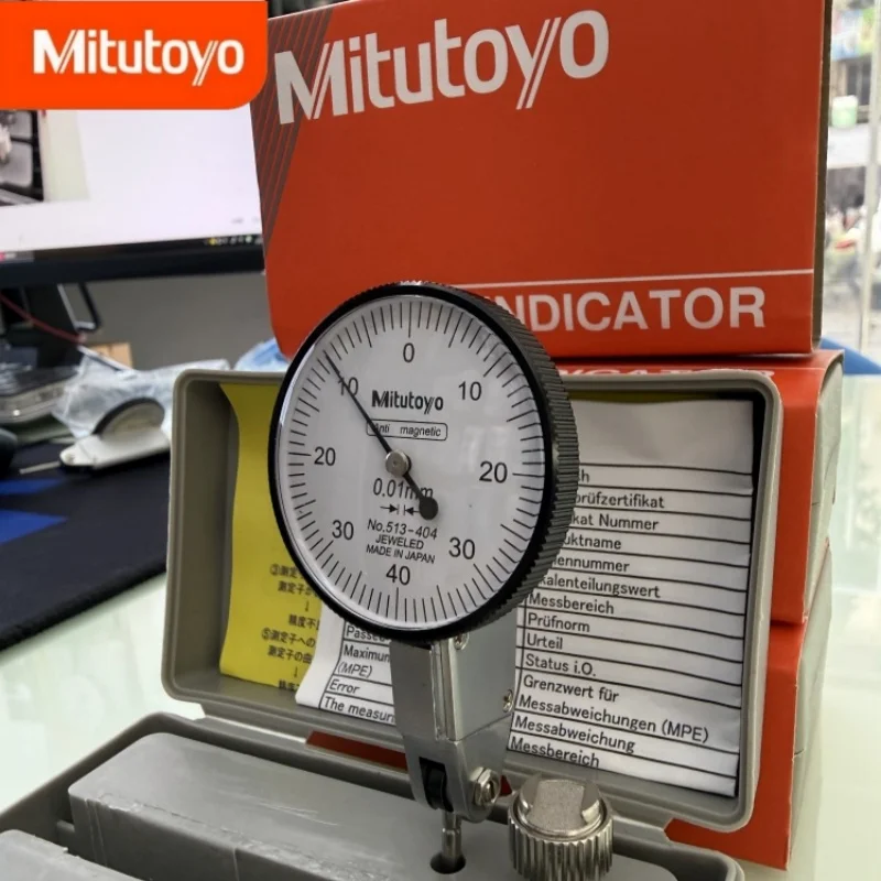 Mitutoyo Dial Indicator Analog Lever Dial Gauge No.513-404 Stable Accuracy 0.01 Range 0-0.8mm Diameter 38mm Measuring Tools
Mitutoyo Dial Indicator Analog Lever Dial Gauge No.513-404 Stable Accuracy 0.01 Range 0-0.8mm Diameter 38mm Measuring Tools