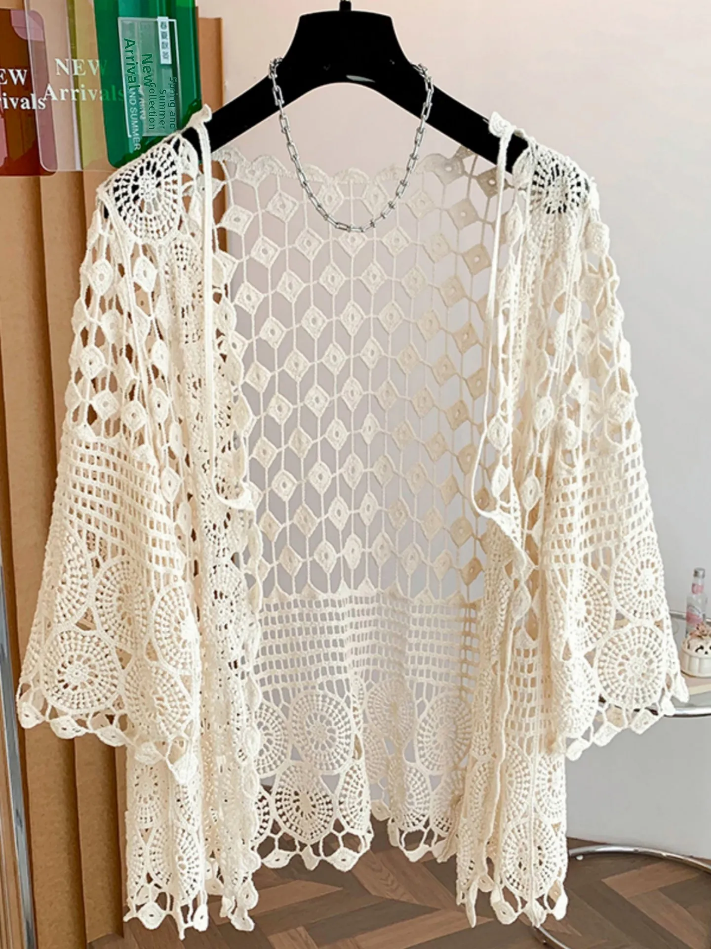 Women's Knitted Open Cardigan Hollow out Design Spring Autumn plus Size Slimming Top Shoulder Wrap Outerwear Casual Style
Women's Knitted Open Cardigan Hollow out Design Spring Autumn plus Size Slimming Top Shoulder Wrap Outerwear Casual Style