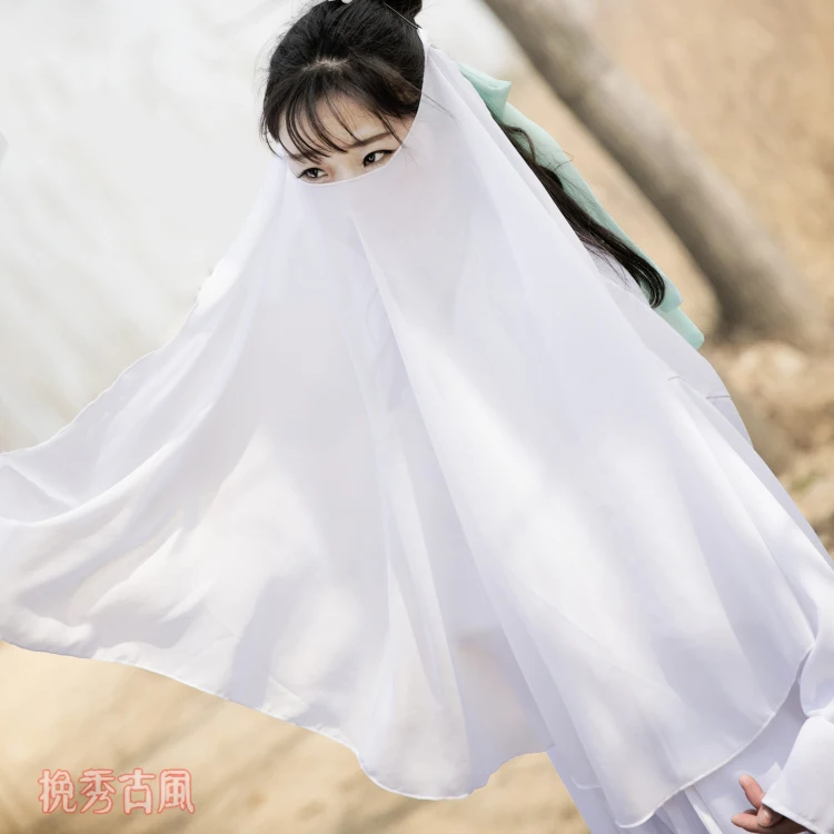 Veil Chiffon White Elegant Hanfu Fairy Accessories Ancient Style Daily Sun Protection
Veil Chiffon White Elegant Hanfu Fairy Accessories Ancient Style Daily Sun Protection