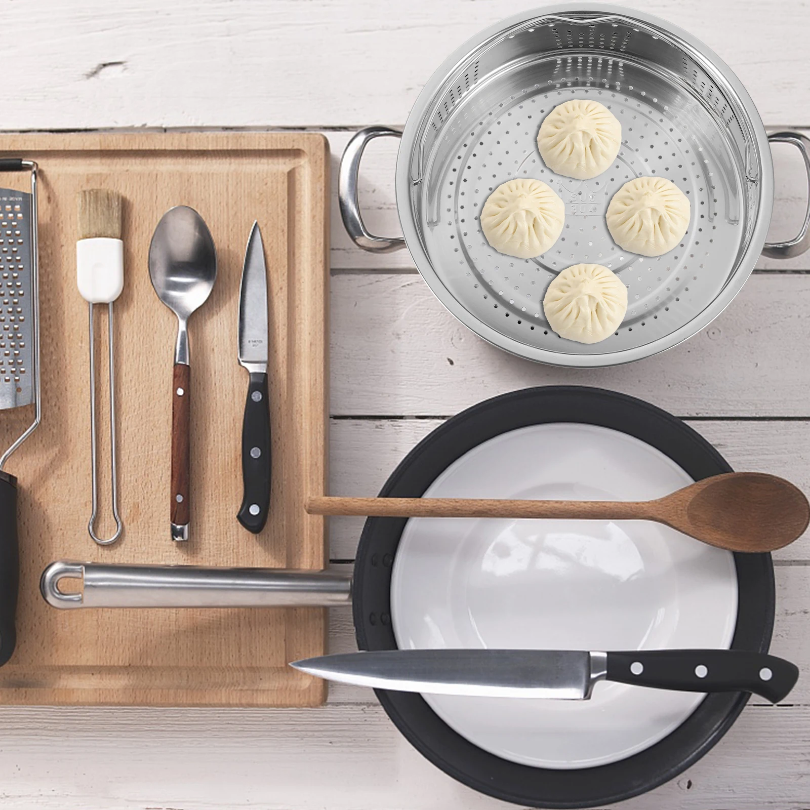 Round Steaming Basket For Electric Cooker Stainless Steel Metal Food Multi-Function Household Kitchen Accessory Vegetable 
Round Steaming Basket For Electric Cooker Stainless Steel Metal Food Multi-Function Household Kitchen Accessory Vegetable