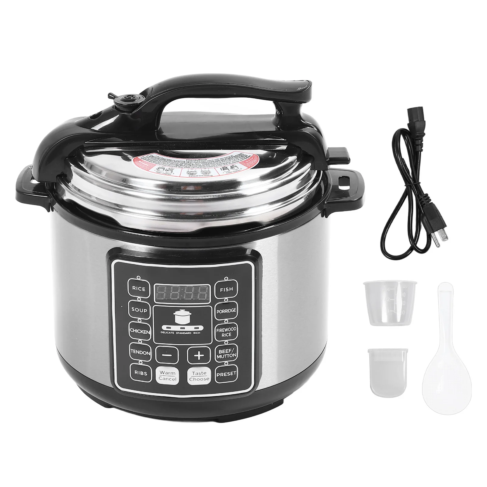 Electric Pressure Cooker 5L Large Capacity Smart Instant Multi Cooker for Rice Soup Porridge
Electric Pressure Cooker 5L Large Capacity Smart Instant Multi Cooker for Rice Soup Porridge