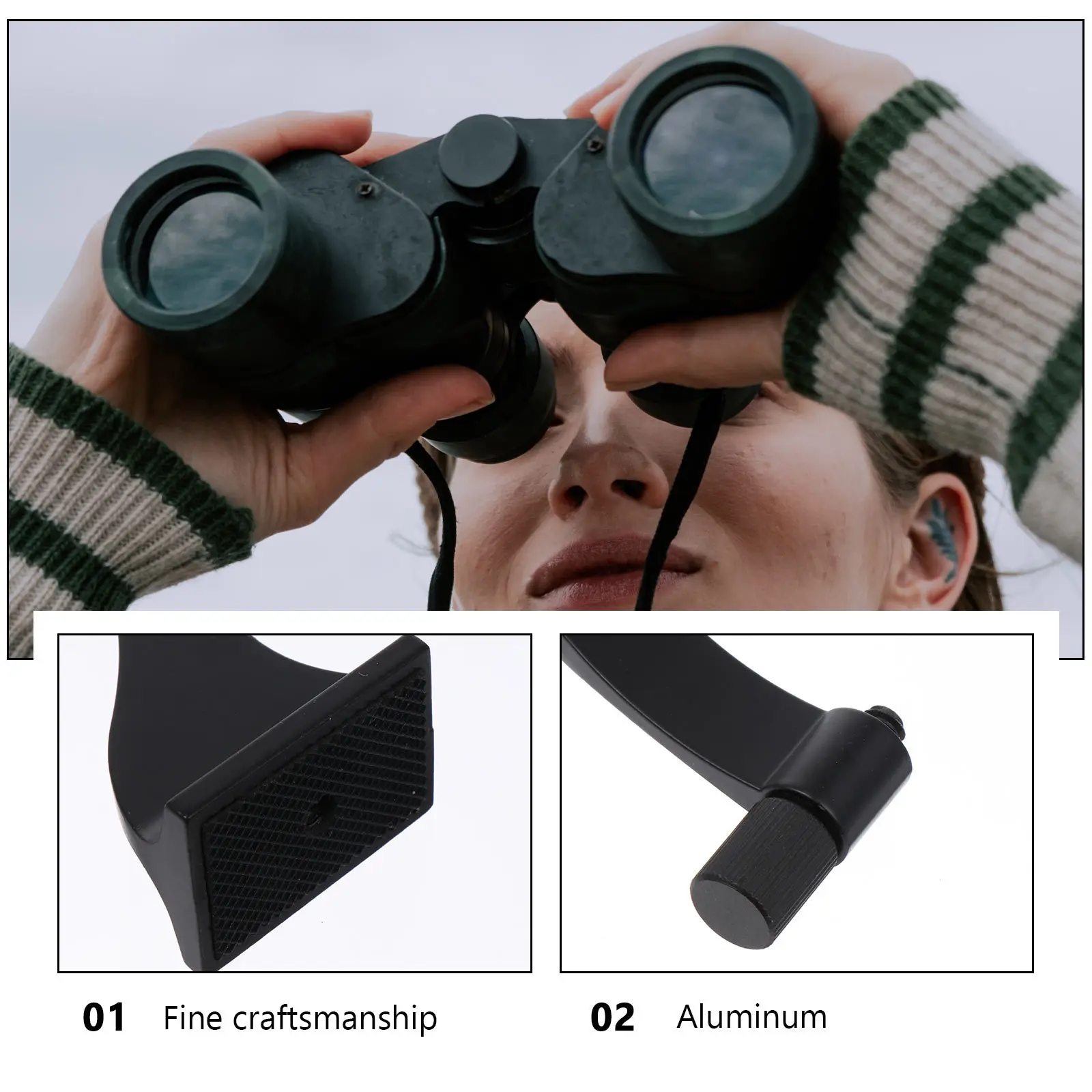 1Pcs Binocular Tripod Adapter Aluminum Sturdy Mounting Bracket with Thumb Wheel Bolt for Universal Tripod Use Binocular Supply
1Pcs Binocular Tripod Adapter Aluminum Sturdy Mounting Bracket with Thumb Wheel Bolt for Universal Tripod Use Binocular Supply