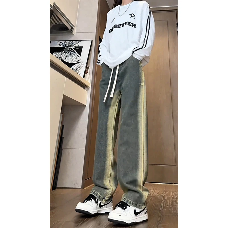 aduated Yellow Mud Color Men's Jeans High Waist Loose Straight Leg Pants Spring Autumn New Sle Slimming Waed Denim
aduated Yellow Mud Color Men's Jeans High Waist Loose Straight Leg Pants Spring Autumn New Sle Slimming Waed Denim
