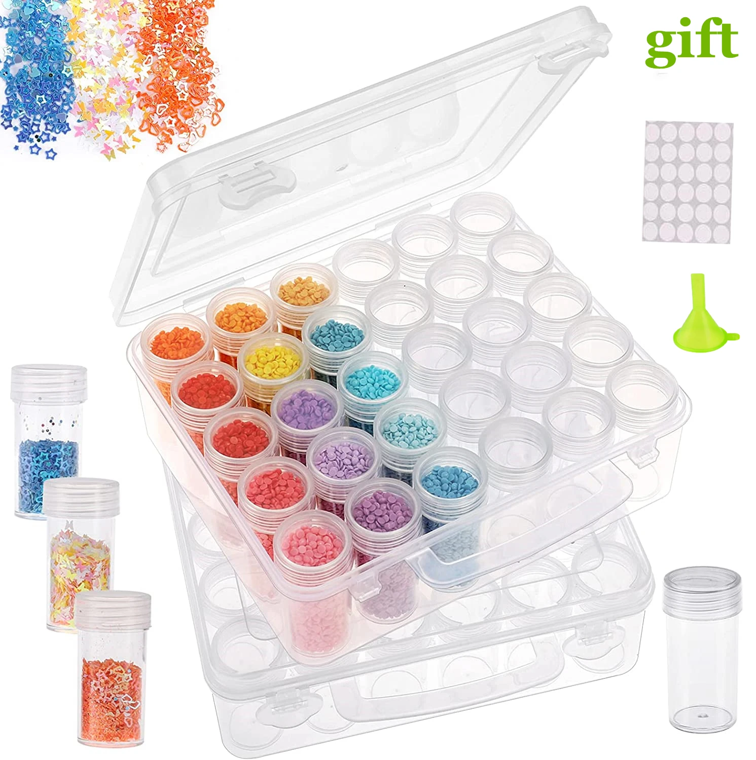 Adjustable plastic storage box for storing beads, jewelry, handicrafts, portable storage box for Christmas gifts
Adjustable plastic storage box for storing beads, jewelry, handicrafts, portable storage box for Christmas gifts