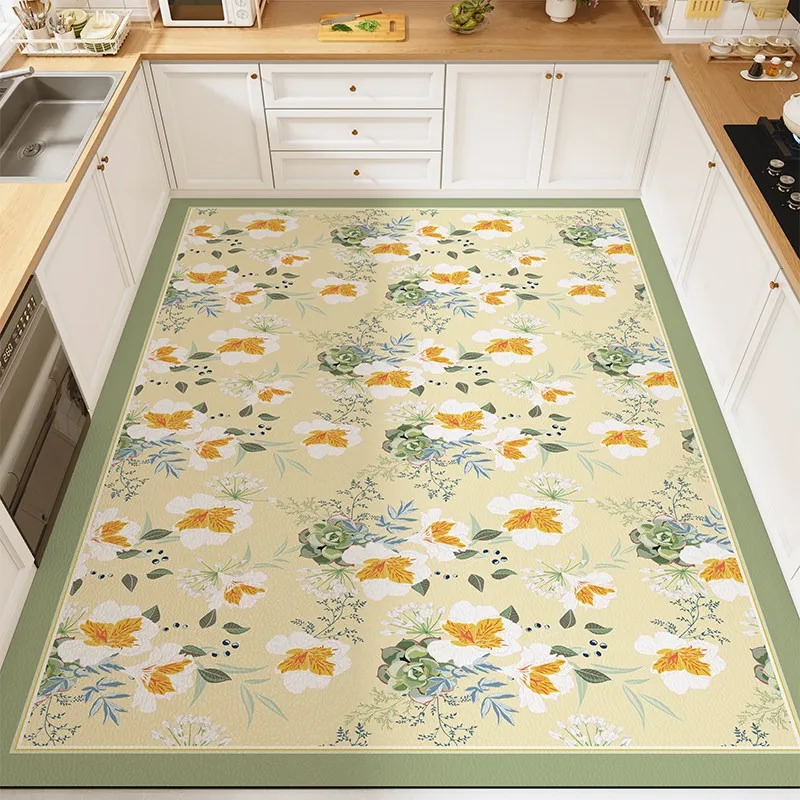 French Floral PVC Leather Kitchen Rug Waterproof Oil-proof Stain-resistant Easy Clean Floor Mat Home Decoration Carpet Tapis 러그
French Floral PVC Leather Kitchen Rug Waterproof Oil-proof Stain-resistant Easy Clean Floor Mat Home Decoration Carpet Tapis 러그