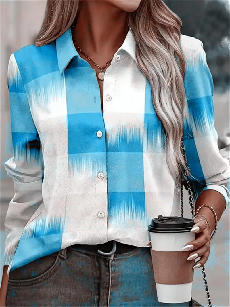 Fashion Tie-dye Plaid Pattern Women Shirts Long Sleeve 3D Printed Trend Street Ladies Blouse 3XL Plus Size Casual Shirt
Fashion Tie-dye Plaid Pattern Women Shirts Long Sleeve 3D Printed Trend Street Ladies Blouse 3XL Plus Size Casual Shirt