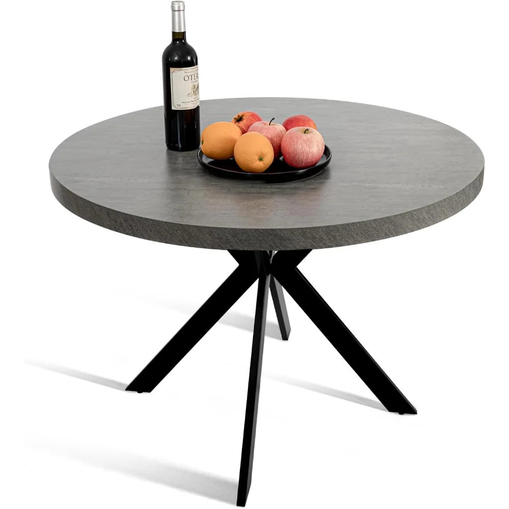 35.5 '' Round Dining Table for 2-4 People Mid-Century Modern Coffee Table with Solid Black Metal Legs for Home
35.5 '' Round Dining Table for 2-4 People Mid-Century Modern Coffee Table with Solid Black Metal Legs for Home