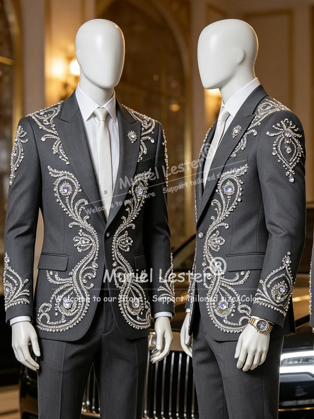 Exquisite Jewelry Stones Suits Man For Wedding Single Breasted Jacket Vest Pants 3 Piece Sets Groom Tuxedo Slim Fit Ropa Hombre
Exquisite Jewelry Stones Suits Man For Wedding Single Breasted Jacket Vest Pants 3 Piece Sets Groom Tuxedo Slim Fit Ropa Hombre