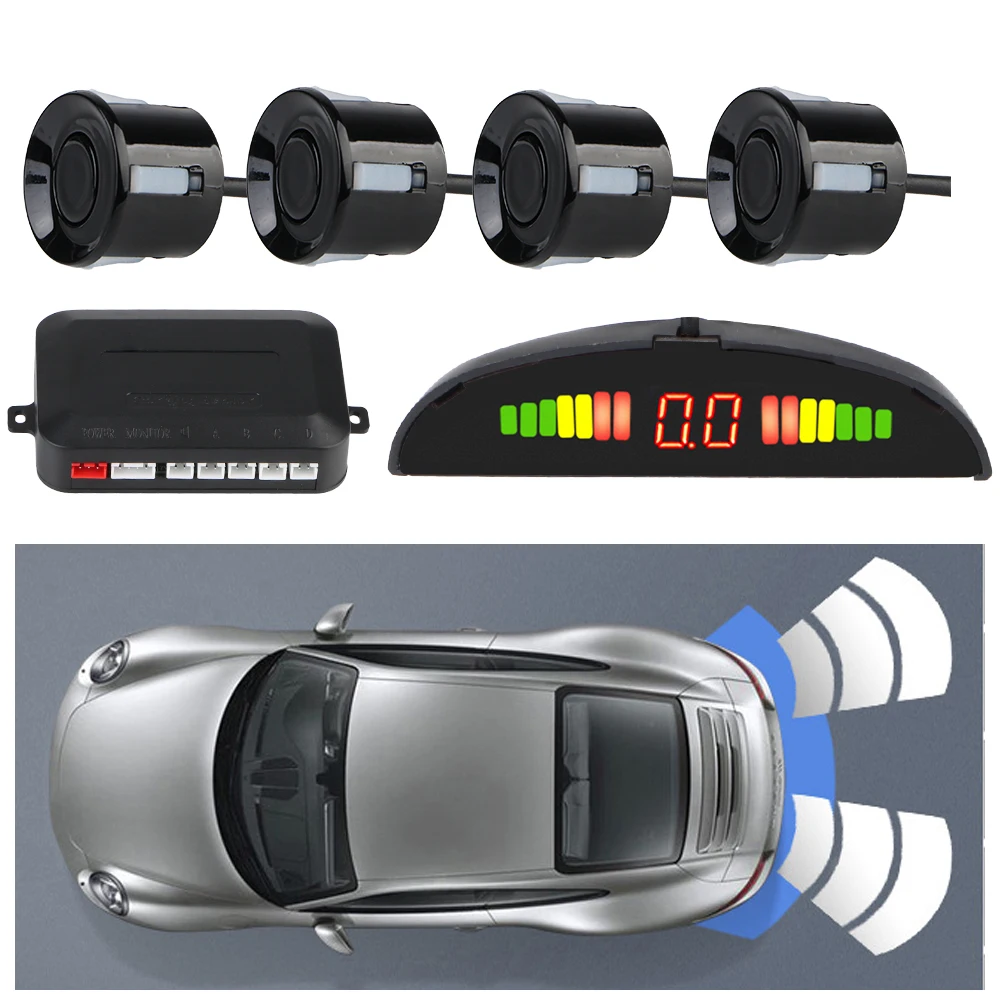 Reverse Backup Radar 4 Sensors Buzzer LCD Diplay 2.5m Distance Monitor Car Parking Sensor Kit 12V Car Distance Detection System
Reverse Backup Radar 4 Sensors Buzzer LCD Diplay 2.5m Distance Monitor Car Parking Sensor Kit 12V Car Distance Detection System