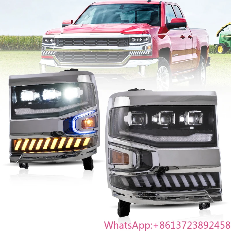 VLAND LED Head Light With Sequential & Welcome Breathing DRL Full LED Headlights Front Lamp 2016-UP for CHEVROLET SILVERADO 1500
VLAND LED Head Light With Sequential & Welcome Breathing DRL Full LED Headlights Front Lamp 2016-UP for CHEVROLET SILVERADO 1500