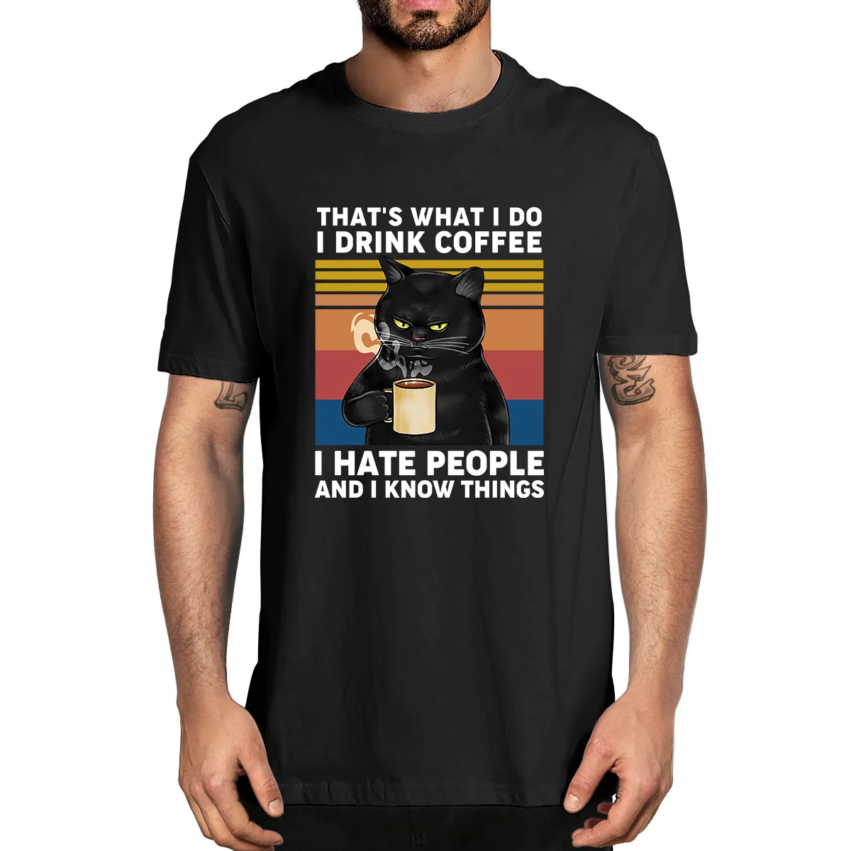 XS-3XL Fashion Summer Funny Black Cat That's What I Do I Drink Coffee I Hate People Vintage Men's Novelty Oversized T-Shirt Tee
XS-3XL Fashion Summer Funny Black Cat That's What I Do I Drink Coffee I Hate People Vintage Men's Novelty Oversized T-Shirt Tee