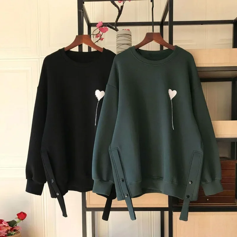 Autumn Winter Women Trendy Print Streetwear Oversize Fleece Thick Sweatshirts Female Casual O Neck Long Sleeve Pullover Tops
Autumn Winter Women Trendy Print Streetwear Oversize Fleece Thick Sweatshirts Female Casual O Neck Long Sleeve Pullover Tops