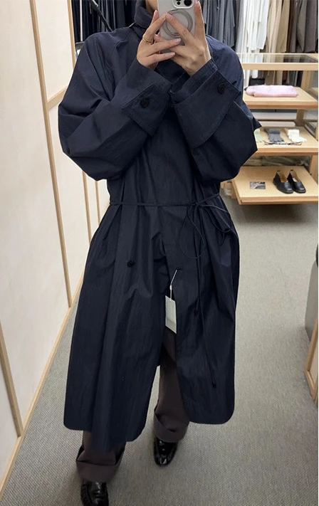 Sli Simple Long Commuter Coat PREON Spring New Arrival Ele Tailoring Belted Windbreaker Le7 Ladies Faion Outerwear
Sli Simple Long Commuter Coat PREON Spring New Arrival Ele Tailoring Belted Windbreaker Le7 Ladies Faion Outerwear