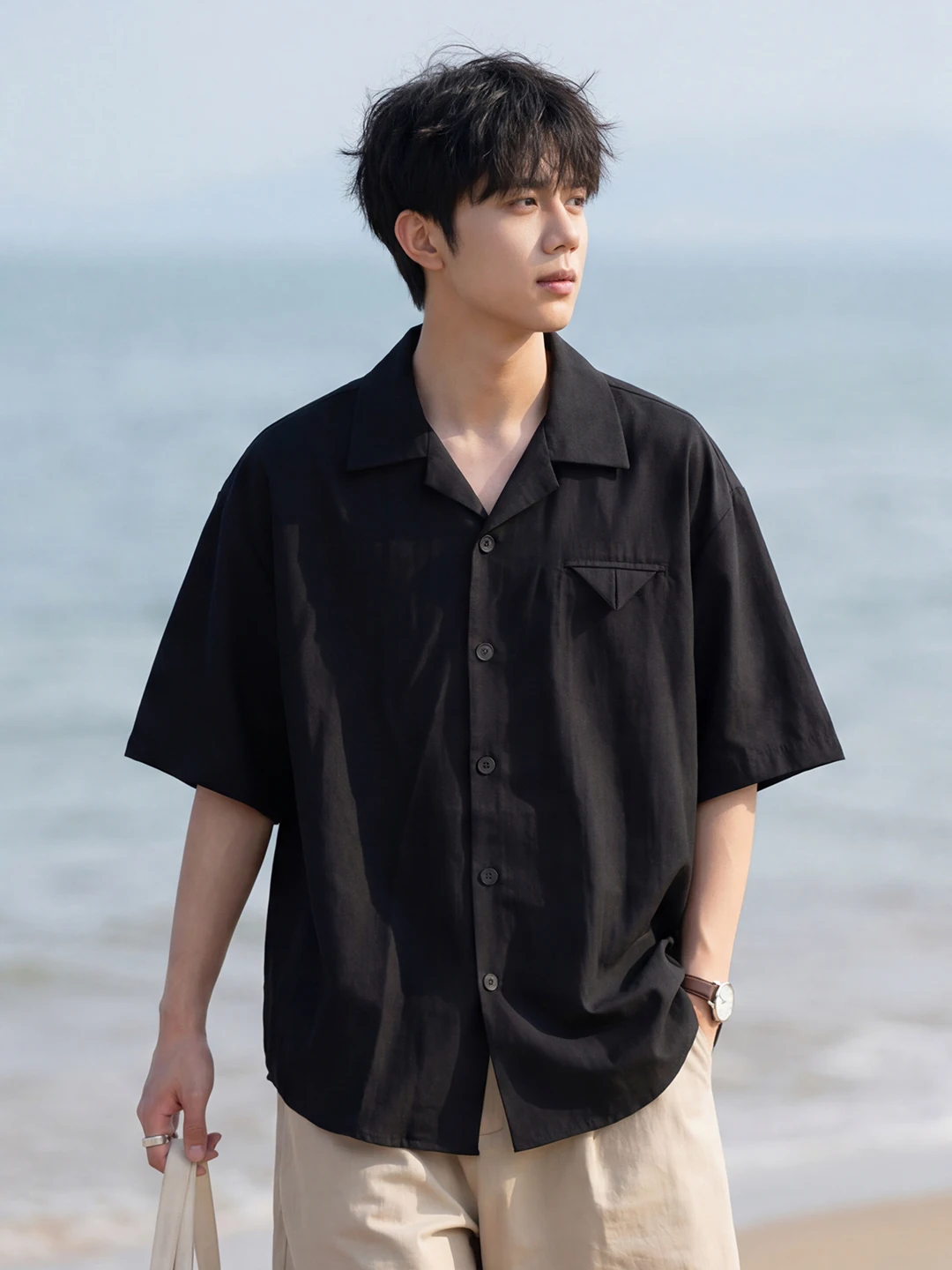American Retro Sle Men's ort Sve irt Casual Beach Vaion Loose Fit Breathable Comfortable Summer Top
American Retro Sle Men's ort Sve irt Casual Beach Vaion Loose Fit Breathable Comfortable Summer Top