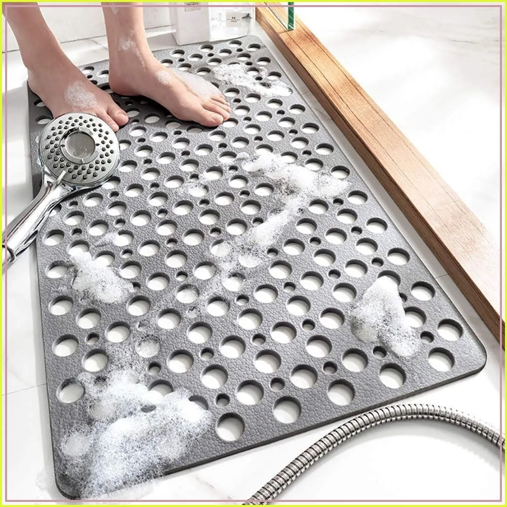 Non Slip Bathtub Mat for Shower — Anti Skid Safety Mat with Strong Suction Cups, Quick Drain Holes, Machine Washable, Soft Bathroom Mat, 30x17 in (75x43 cm)
Non Slip Bathtub Mat for Shower — Anti Skid Safety Mat with Strong Suction Cups, Quick Drain Holes, Machine Washable, Soft Bathroom Mat, 30x17 in (75x43 cm)