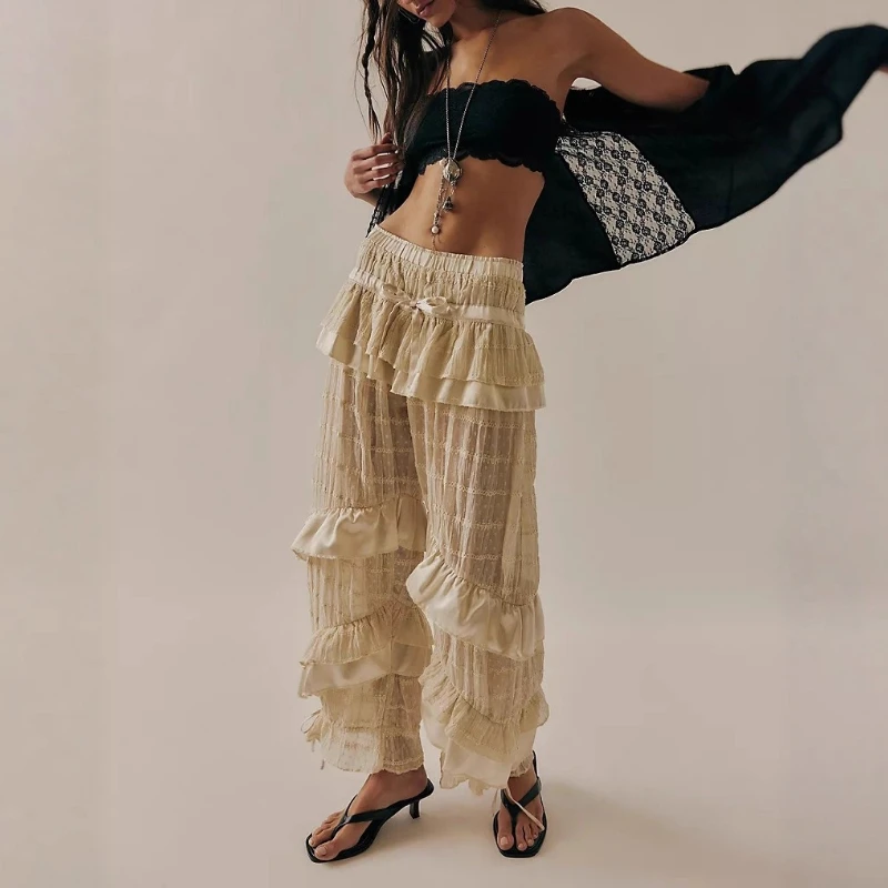 2026 New Fashion Lace Spliced Cake Pant Ruffles Sheer Plaid Gingham Spicy Girl Low Waist Joker Pants Loose Trouser High Street
2026 New Fashion Lace Spliced Cake Pant Ruffles Sheer Plaid Gingham Spicy Girl Low Waist Joker Pants Loose Trouser High Street